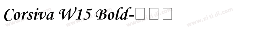 Corsiva W15 Bold字体转换 Corsiva W15 Bold字体转换